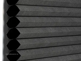 Lutron Monaco Single-Cell Room-Darkening shade fabric swatch in Carbon (RD-SL-CB-V)