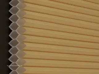 Lutron Rio Double-Cell Light-Filtering <1% shade fabric swatch in Caramel (LF-SLDC-CM)