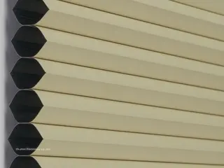Lutron Rio Single-Cell Room-Darkening shade fabric swatch in Sand (RD-SL-SD)
