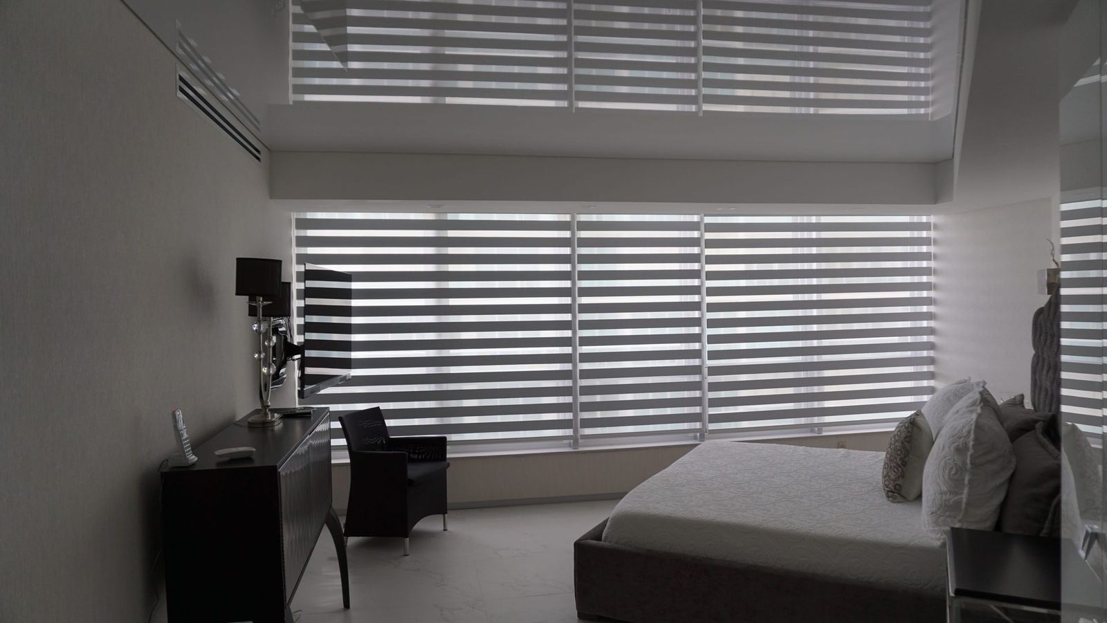 Allusion-style blinds on a South Florida sliding door